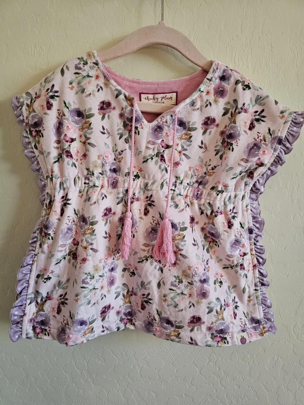 Cheeky Plum Ruffle Swim Cover Violet Breeze 2/3T